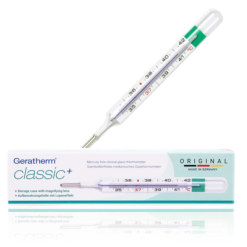 geratherm-classic-glas-fieberthermometer-ohne-quecksilber-mit-lupe image 1