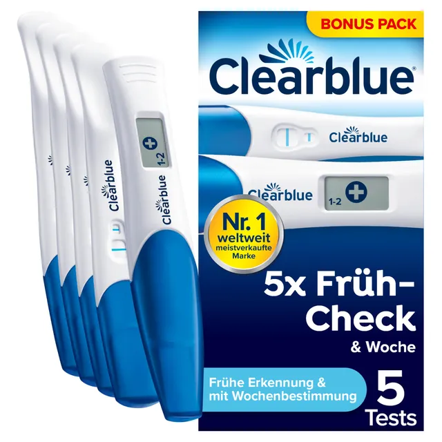 clearblue-schwangerschaftstest-kombipack-5x-4x-fr-htest-1x-mit-wochenbestimmung image 1