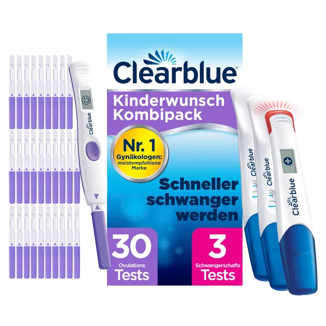 clearblue-kinderwunsch-ovulationstest-kit-digital-30-ovulationstests-1-halterung image 1