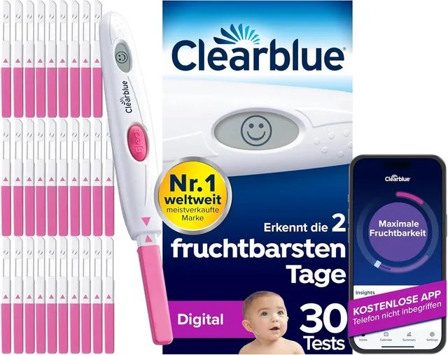 clearblue-kinderwunsch-ovulationstest-kit-digital-1-halter-30-tests image 1