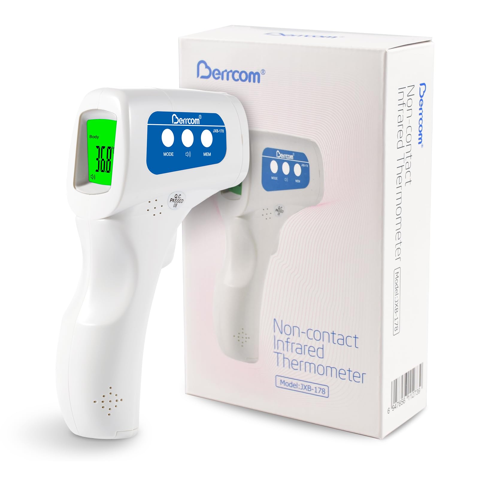 berrcom-fieberthermometer-jxb-178-kontaktlos-3in1-stirnthermometer-mit-fieberala image 1